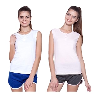 ap39pulse women39s sleeveless henleypack of 2