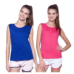 ap39pulse women39s sleeveless henleypack of 2