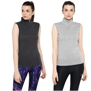 Appulse Womens Sleeveless 1 4 Zip Hineck