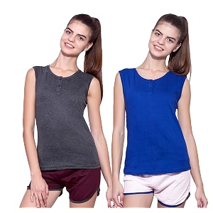 ap39pulse women39s sleeveless henleypack of 2