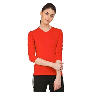 Appulse Womens Long Sleeve V Neck Tshirt