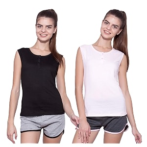 ap39pulse women39s sleeveless henleypack of 2