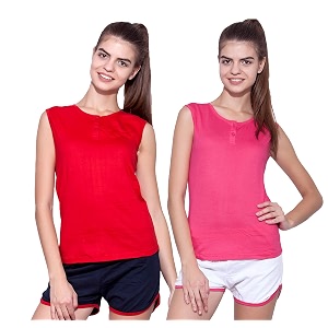 ap39pulse women39s sleeveless henleypack of 2
