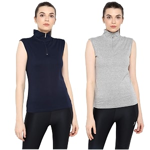Appulse Womens Sleeveless 1 4 Zip Hineck