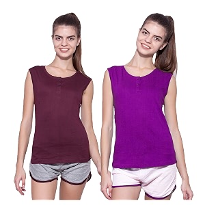 ap39pulse women39s sleeveless henleypack of 2
