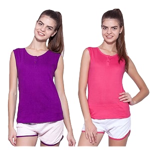 ap39pulse women39s sleeveless henleypack of 2