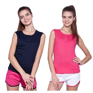 ap39pulse women39s sleeveless henleypack of 2