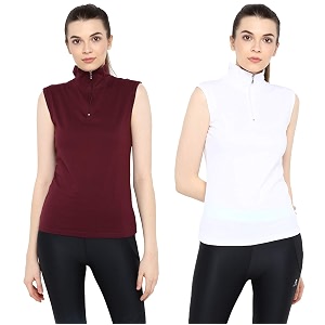 Appulse Womens Sleeveless 1 4 Zip Hineck