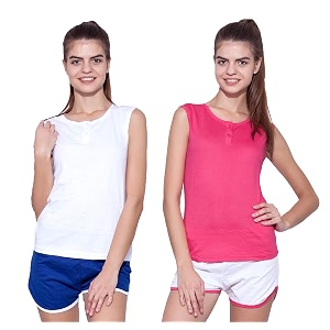 ap39pulse women39s sleeveless henleypack of 2