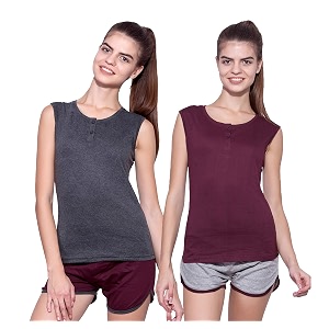 ap39pulse women39s sleeveless henleypack of 2