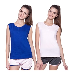 ap39pulse women39s sleeveless henleypack of 2