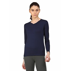 Appulse Womens Long Sleeve V Neck Tshirt