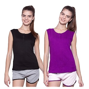 ap39pulse women39s sleeveless henleypack of 2