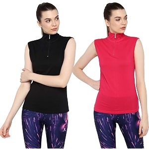 Appulse Womens Sleeveless 1 4 Zip Hineck