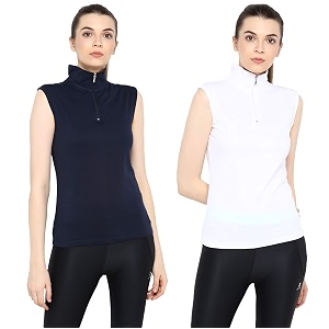 Appulse Womens Sleeveless 1 4 Zip Hineck