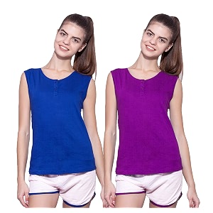ap39pulse women39s sleeveless henleypack of 2
