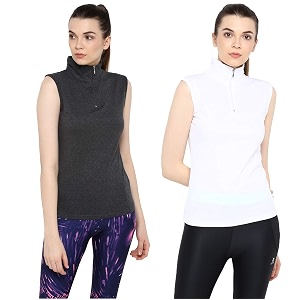 Appulse Womens Sleeveless 1 4 Zip Hineck