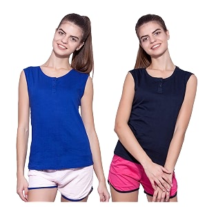 ap39pulse women39s sleeveless henleypack of 2