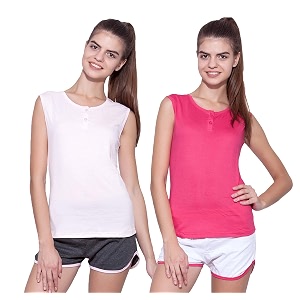 ap39pulse women39s sleeveless henleypack of 2