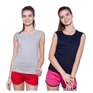 ap39pulse women39s sleeveless henleypack of 2
