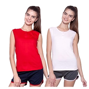 ap39pulse women39s sleeveless henleypack of 2