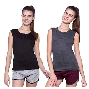 ap39pulse women39s sleeveless henleypack of 2