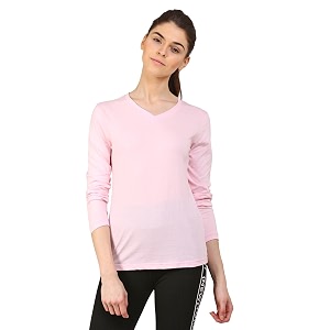 Appulse Womens Long Sleeve V Neck Tshirt