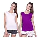 Ap'pulse Women's Sleeveless Henley(Pack of 2)