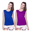 Ap'pulse Women's Sleeveless Henley(Pack of 2)