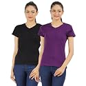 Ap'pulse Women's Combo T Shirt (Pack of 2)