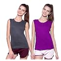 Ap'pulse Women's Sleeveless Henley(Pack of 2)