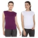 Ap'pulse Women's Cap Sleeve Tshirt(Pack of 2)