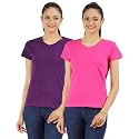 Ap'pulse Women's Combo T Shirt (Pack of 2)