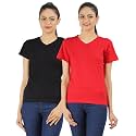 Ap'pulse Women's Combo T Shirt (Pack of 2)