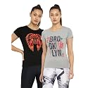 Ap'pulse Women's Printed Short Sleeve Sport Tshirt Combo Pack