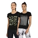 Ap'pulse Women's Printed Short Sleeve Sport Tshirt Combo Pack