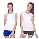 Ap'pulse Women's Sleeveless Henley(Pack of 2)