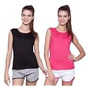 Ap'pulse Women's Sleeveless Henley(Pack of 2)