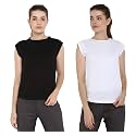 Ap'pulse Women's Cap Sleeve Tshirt(Pack of 2)