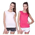 Ap'pulse Women's Sleeveless Henley(Pack of 2)