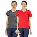 Ap'pulse Women's Combo T Shirt (Pack of 2)
