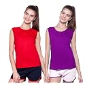 Ap'pulse Women's Sleeveless Henley(Pack of 2)