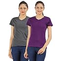 Ap'pulse Women's Combo T Shirt (Pack of 2)