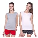 Ap'pulse Women's Sleeveless Henley(Pack of 2)