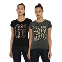 Ap'pulse Women's Printed Short Sleeve Sport Tshirt Combo Pack