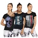 Ap'pulse Women's Printed Short Sleeve Sport Tshirt Combo Pack