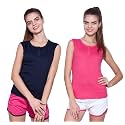 Ap'pulse Women's Sleeveless Henley(Pack of 2)