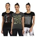 Ap'pulse Women's Printed Short Sleeve Sport Tshirt Combo Pack