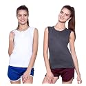 Ap'pulse Women's Sleeveless Henley(Pack of 2)