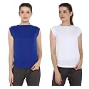 Ap'pulse Women's Cap Sleeve Tshirt(Pack of 2)